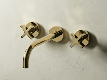 LONDON - 3 hole wall-mounted washbasin tap by The Watermark Collection - view 2